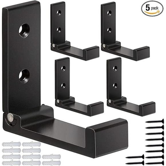 Folding Coat Hooks,5Pcs WallHooks for Hanging Coat TowelHooks Hardware HeavyDuty - Picture 8 of 8